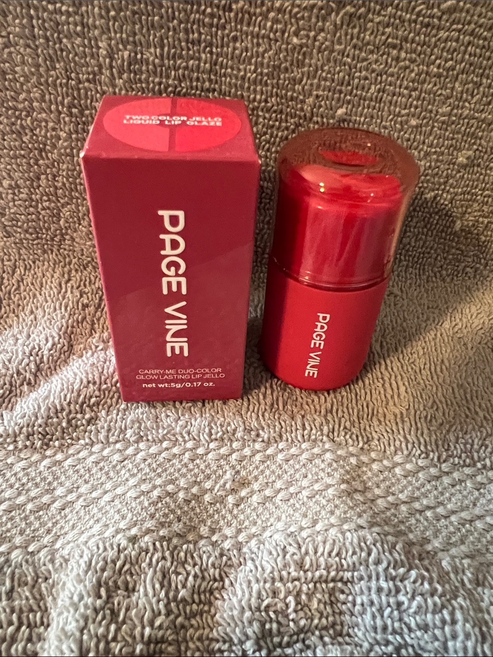 Page Vine Red Lip Color Duo - Vibrant Red Lipstick & Gloss. 5/$20